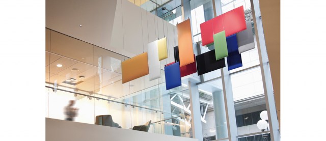 BAFFLE SOUND ABSORBING CEILING SYSTEM