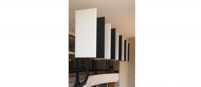 BAFFLE SOUND ABSORBING CEILING SYSTEM